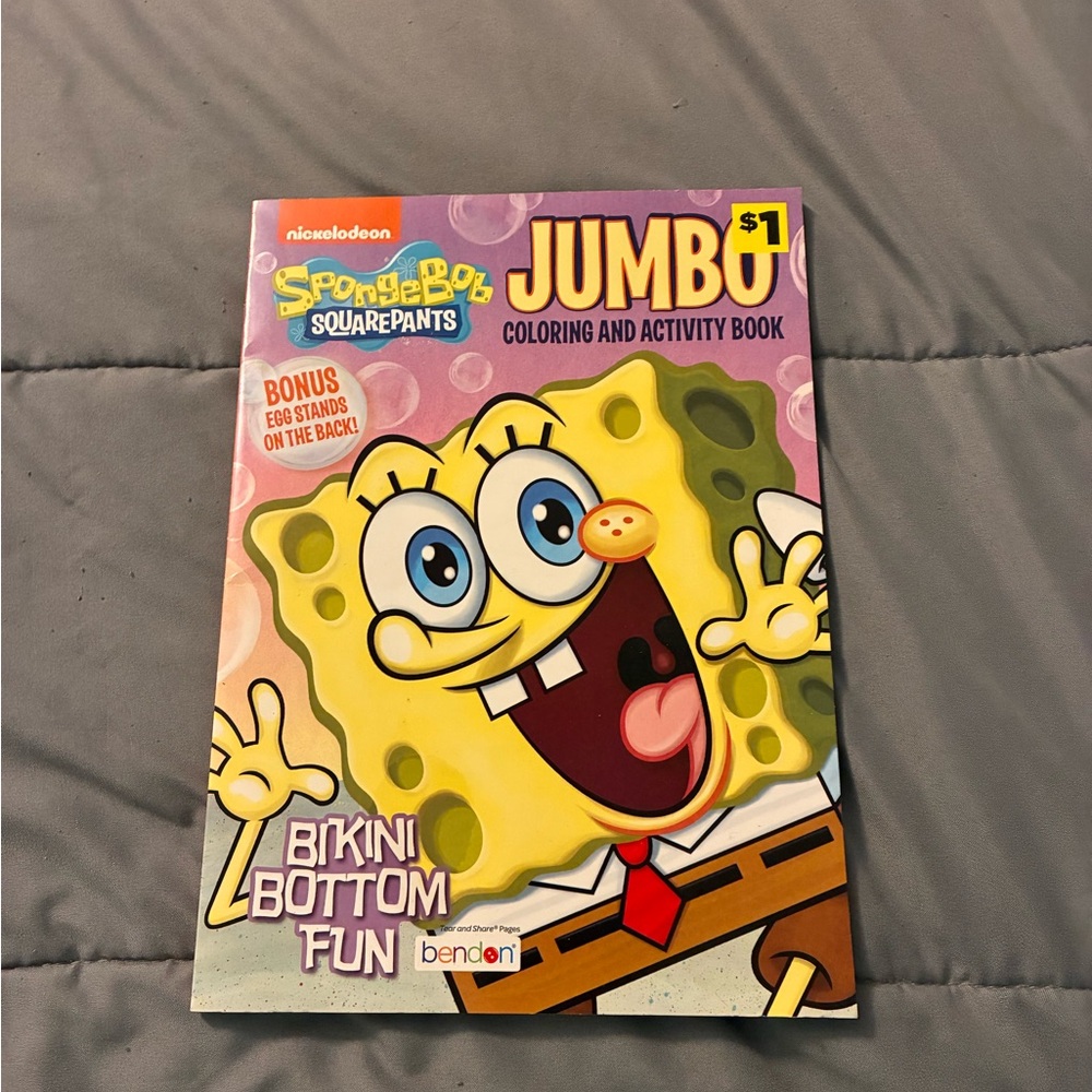 Nickelodeon SpongeBob SquarePants Jumbo Activity Book - Yellow and Red